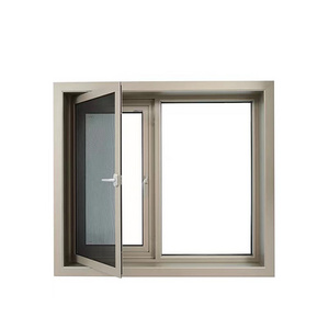 Hurricane proof double laminated glass aluminium frame aluminum casement window