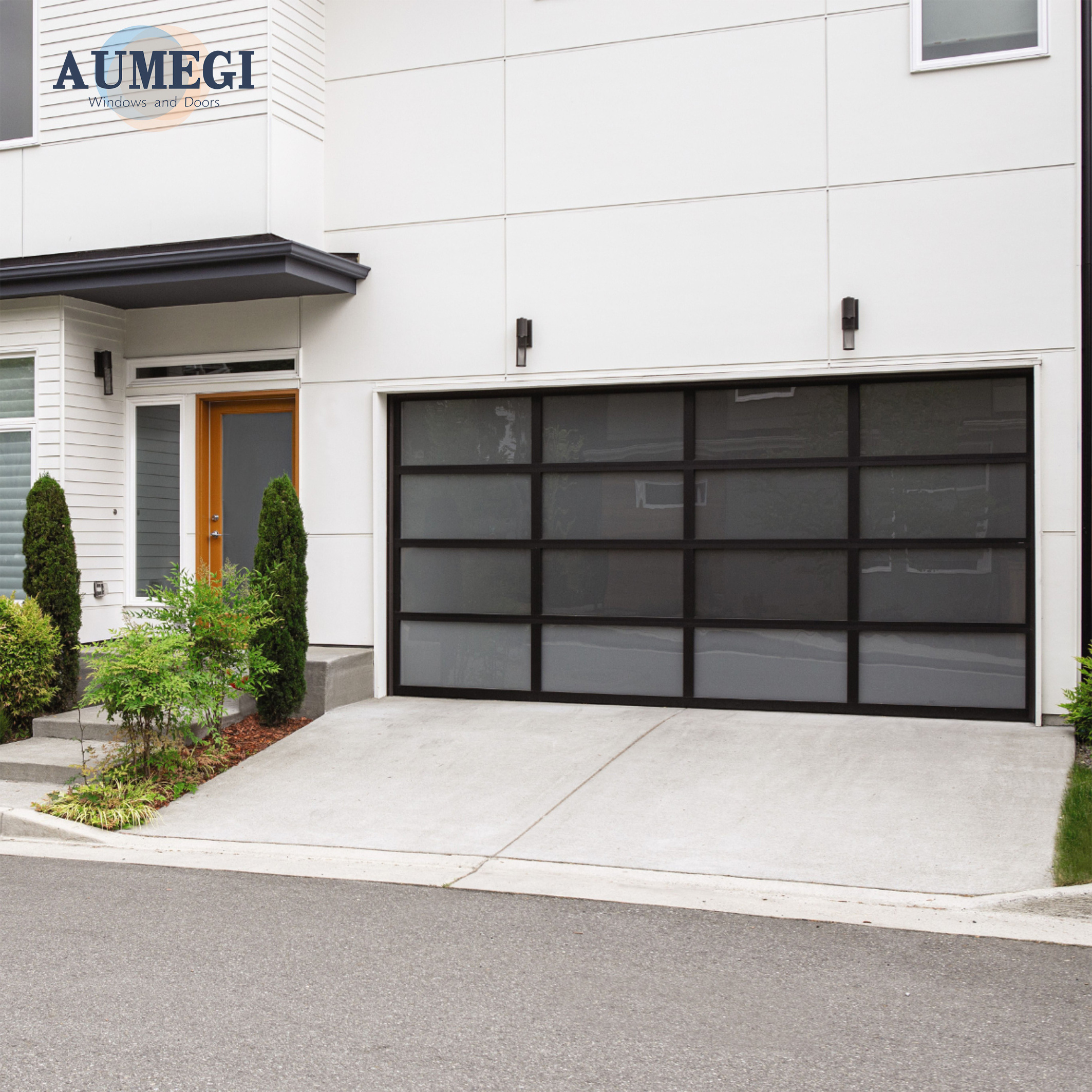 Aumegi Tempered Glass Doorhan Panels For Garage Doors High Value Garage Door Metal Garage Door With Glass