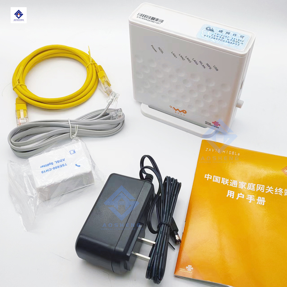 Hot Selling ZTE H108L 150mbps ADSL2+ Modem Adsl Modem Router Adsl Modem For English Software