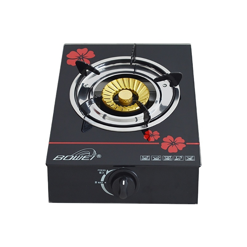 manufacturer tempered glass gas cooker indoor high quality single burner portable LPG gas stove