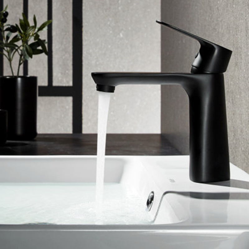 ARROW Basin Black Lavatory Single Handle Tap Bath Taps Waterfall Brass Bathroom Faucet