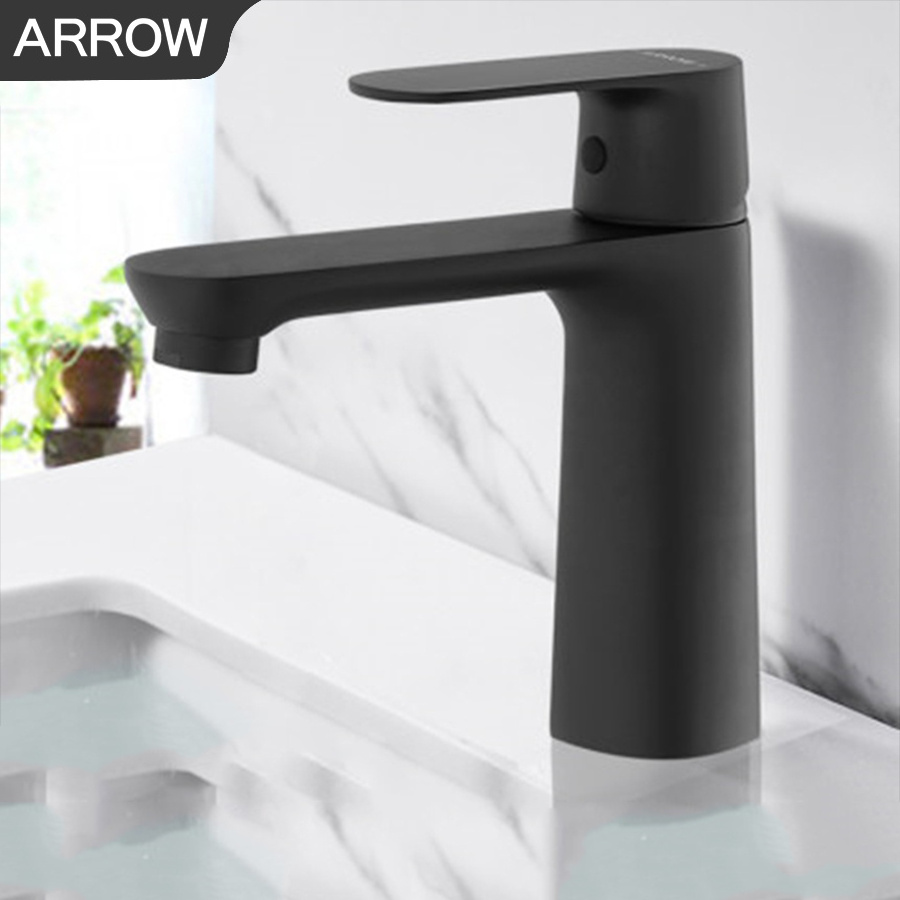 ARROW Basin Black Lavatory Single Handle Tap Bath Taps Waterfall Brass Bathroom Faucet