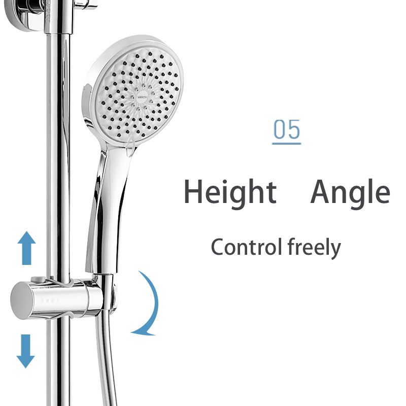 Rainfall Heads Brass Rain System Bathroom Shower Panel,Head Set Thermostatic Shower Mixer