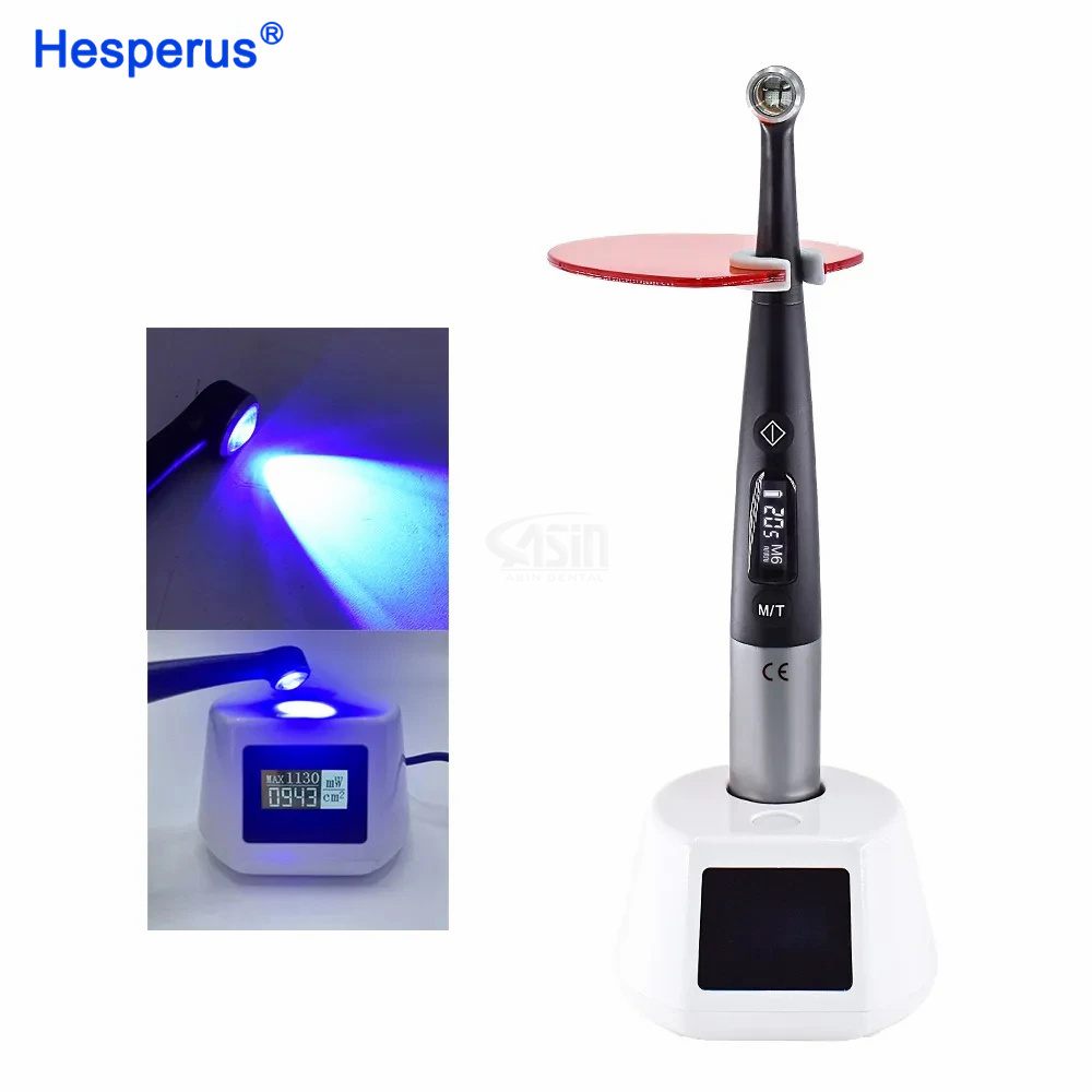 Dental Wireless 1 Second Curing Light Dentist Cordless LED Lamp 3000 mw/cm2 with caries detector Light meter tester