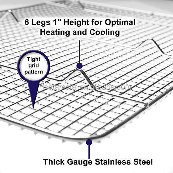 Safe Quality Non Stick Kitchen Cooling Rack Stainless Steel Barbecue Wire Baking Racks Grids