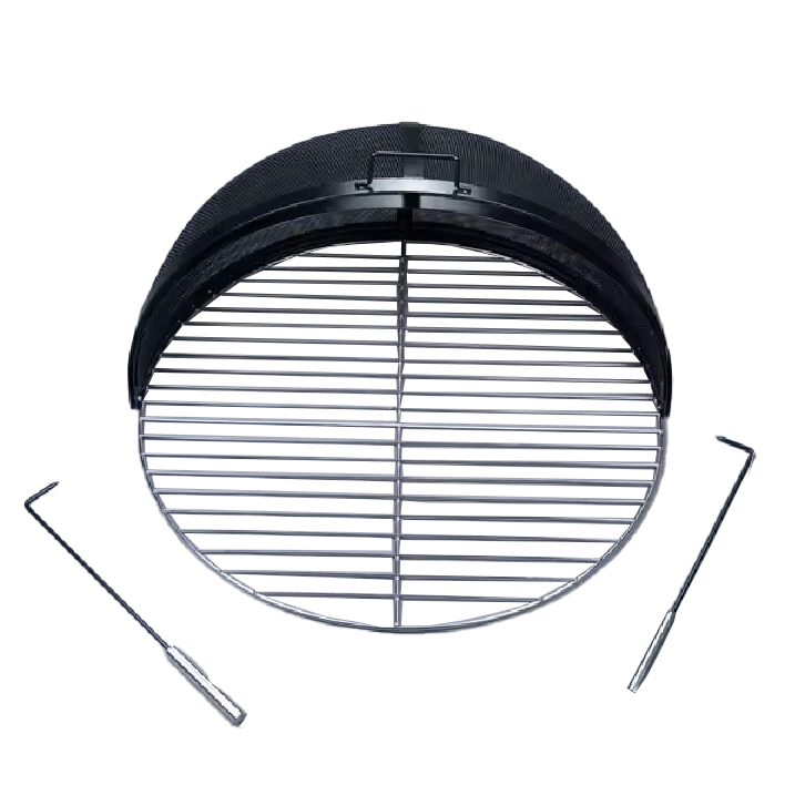 Factory Production Smokeless Round Barbeque Burning Spark Screen Fire Pit Cover And Handle