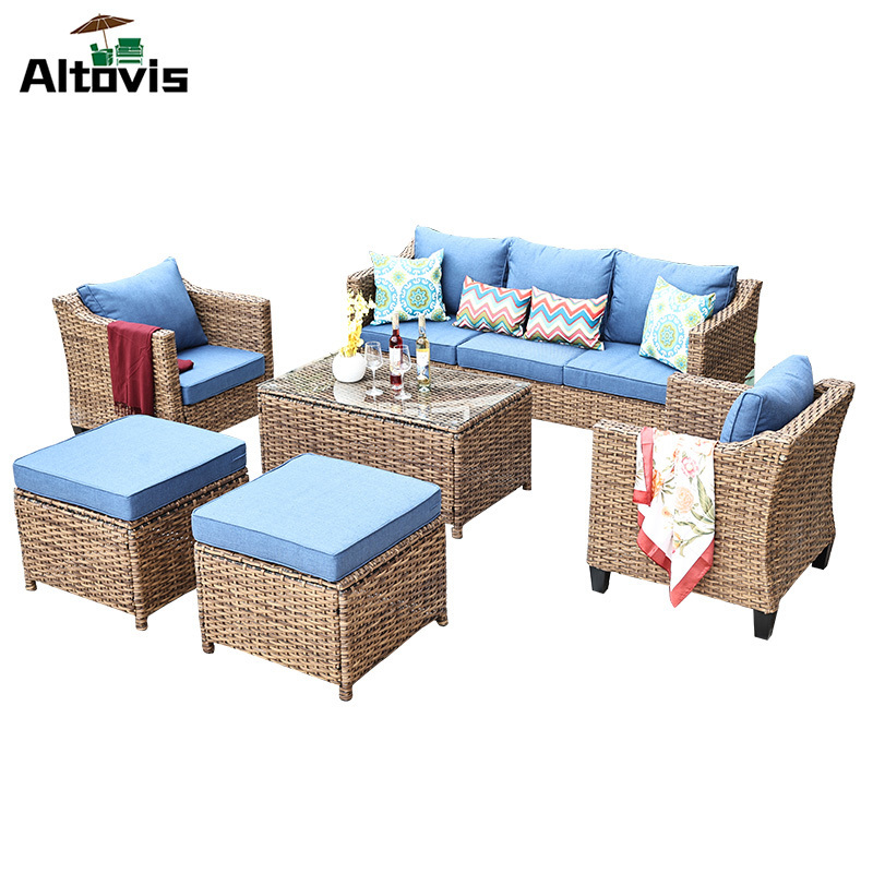 Altovis custom all weather combination outdoor patio furniture with replacement cushions