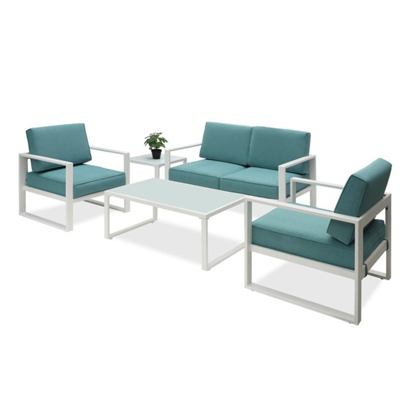 modern style outdoor garden aluminum frame sofa combination patio furniture set with cushions