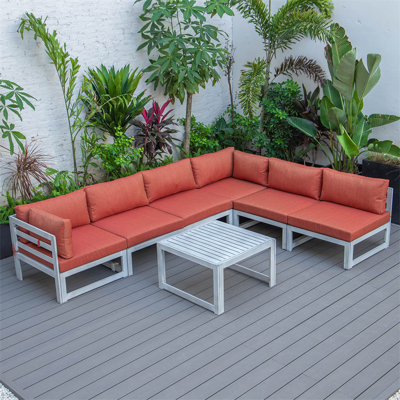 high quality nice design cast heavy duty powder coated aluminum patio furniture sofa set