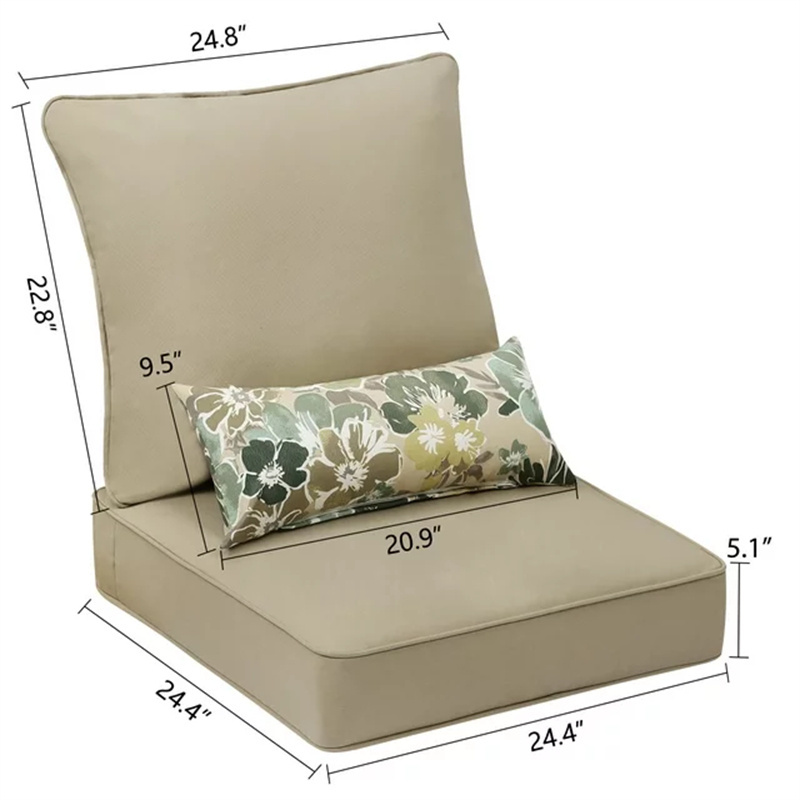 wholesale floral print replacement fabric covers waterproof outdoor patio furniture deep seat cushion