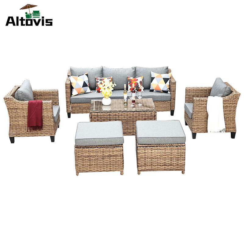 Altovis custom all weather combination outdoor patio furniture with replacement cushions