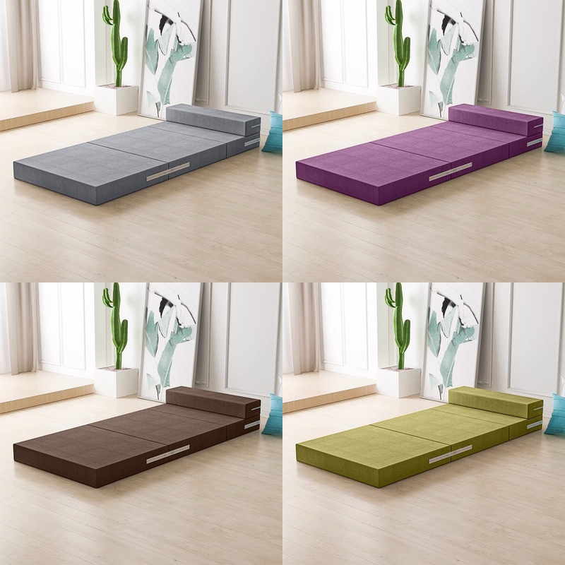 new design floor folding bed portable 4 in 1 tri fold memory foam latex mattress