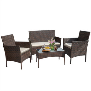 foshan high end modern outdoor furniture set plastic rattan chair wicker bistro set patio furniture