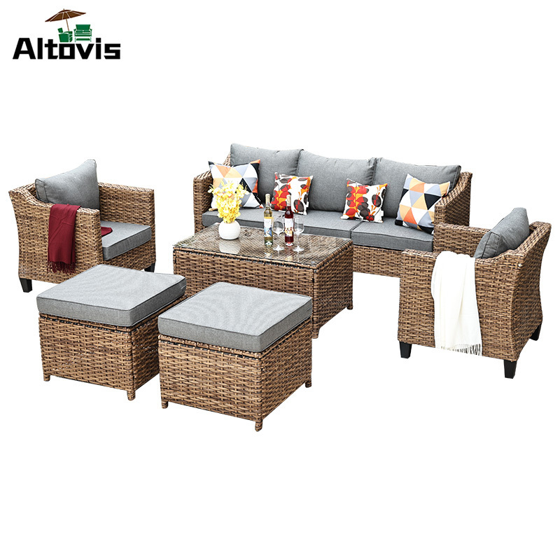 Altovis custom all weather combination outdoor patio furniture with replacement cushions