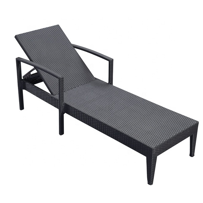 Outdoor Luxury Wicker Beach Seat Lounger Patio Daybed Furniture Hotel Swimming Pool Sunbed Garden Aluminum Chaises Lounge Chair