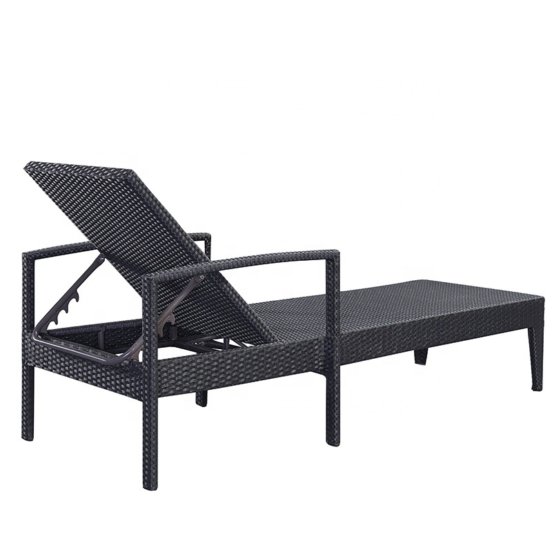 Outdoor Luxury Wicker Beach Seat Lounger Patio Daybed Furniture Hotel Swimming Pool Sunbed Garden Aluminum Chaises Lounge Chair