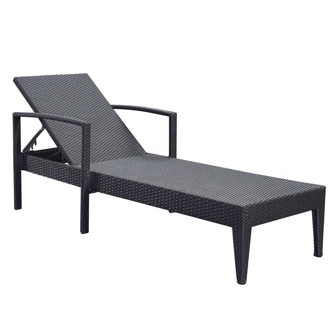 Outdoor Luxury Wicker Beach Seat Lounger Patio Daybed Furniture Hotel Swimming Pool Sunbed Garden Aluminum Chaises Lounge Chair