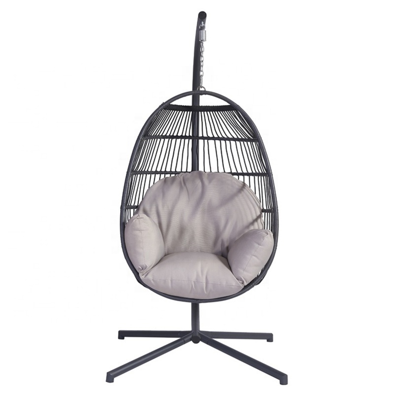 Living Room Wicker Adults Hammock Chair Outdoor Balcony Garden Rattan Metal Patio Nest Hanging Swing Chair Stand