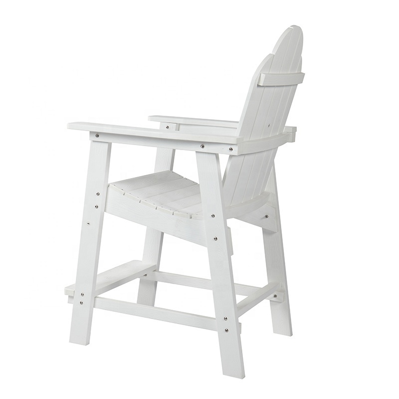 Modern Best White Bistro Stools Furniture Outdoor Garden Swimming Pool Plastic Wood High Adirondack Bar Chair