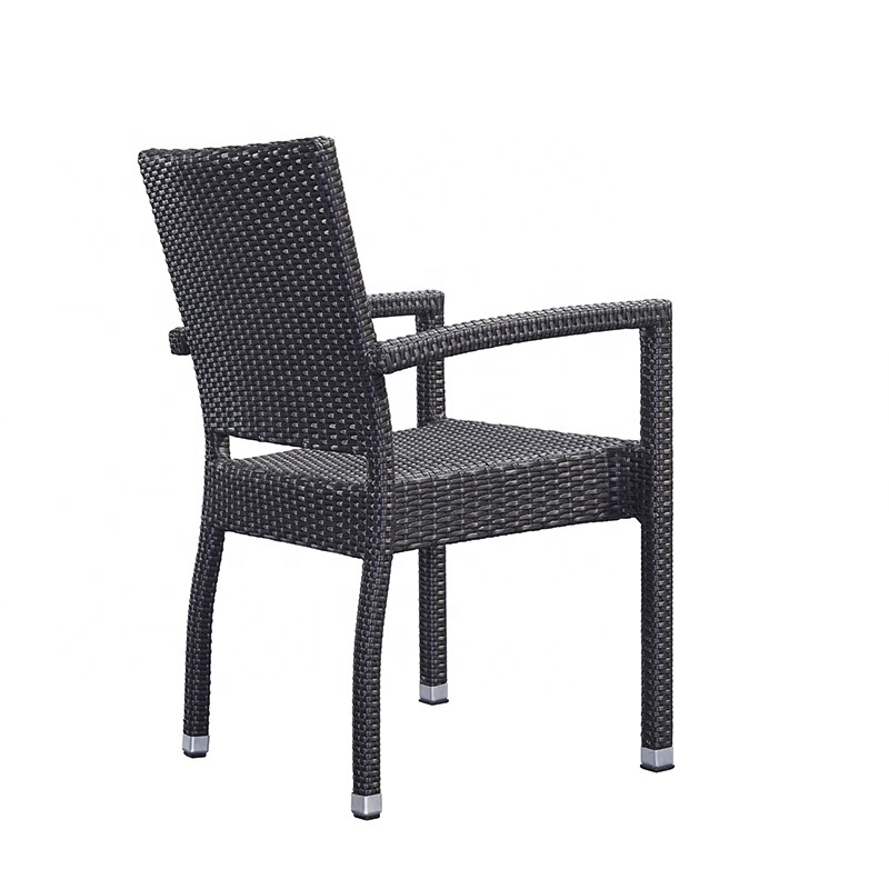 Modern Patio Wicker Furniture Outdoor Garden Aluminum Rattan Dining Table Chairs Set