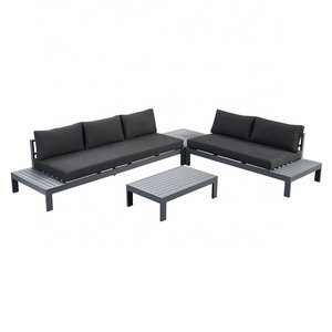 Modern Luxury All Weather Outdoor Aluminium Modular Garden Lounge Corner Sofa Couch Set