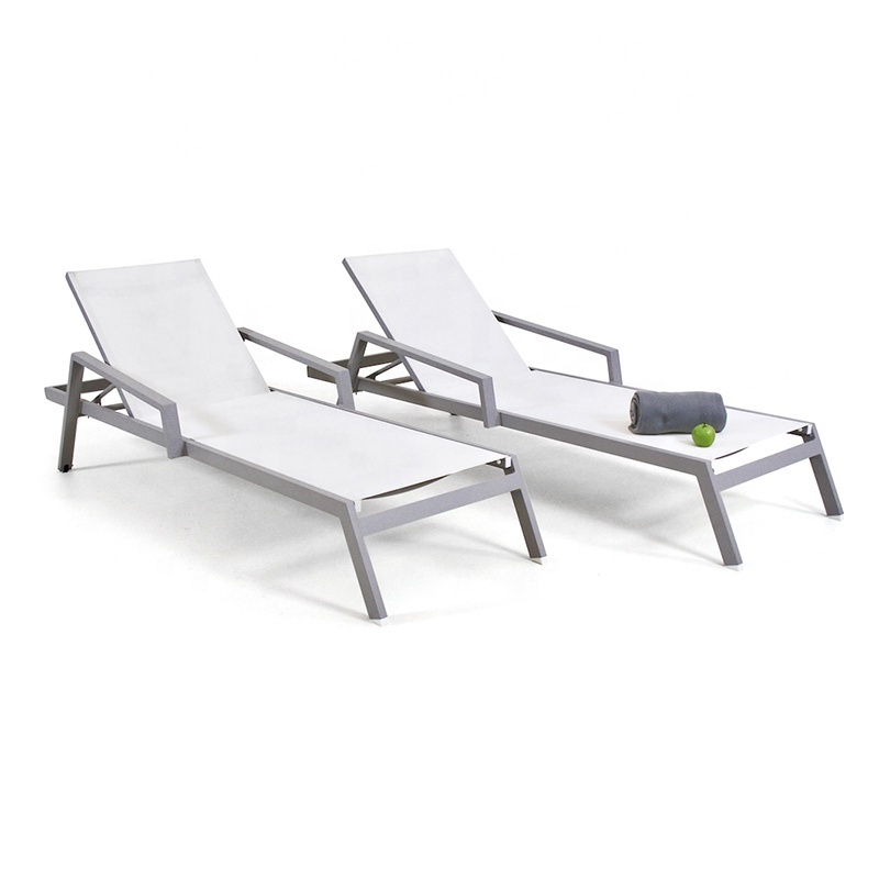 Best Exterior Patio Armchair Lounger Sunbed Furniture Outdoor Beach Pool Aluminum Sun Chaise Lounges Chairs