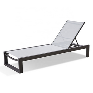 Modern Cheap Patio Poolside Chaise Lounge Sunbed Furniture Outdoor Beach Pool Aluminum Sun Lounger Chairs