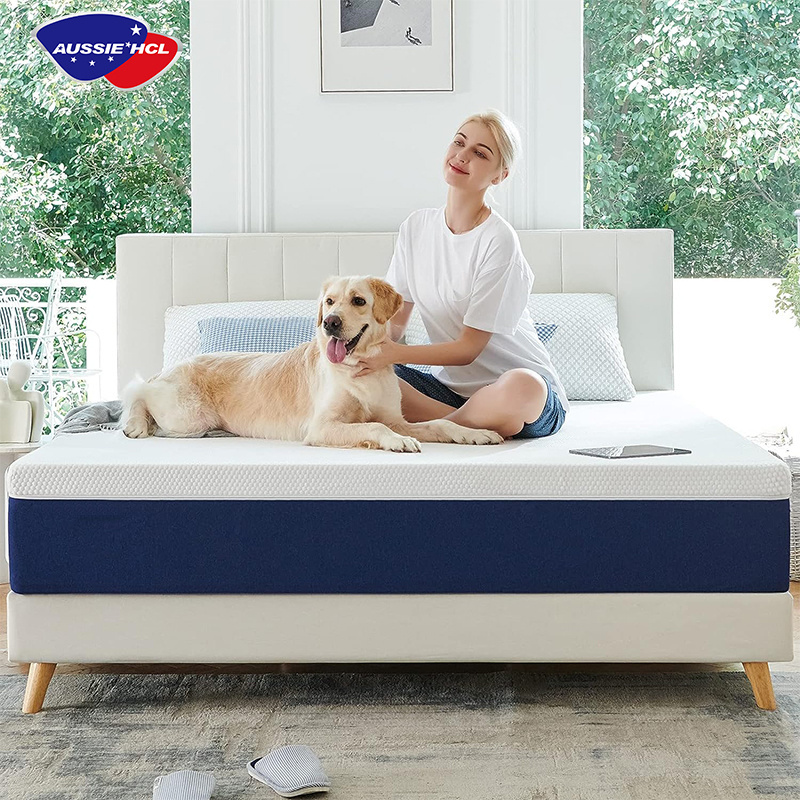 comfortable high density foam in box fabric mattress euro top natural latex mattress hybrid gel memory foam mattresses