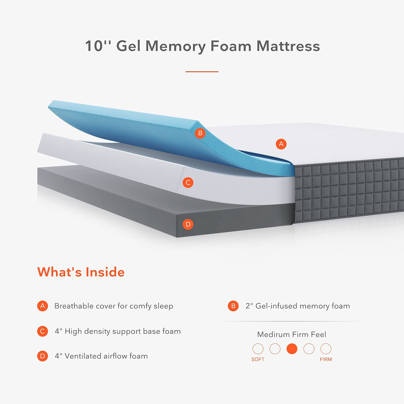 comfortable cheap best hotel bed mattresses in box king queen single size foldable latex memory foam mattress