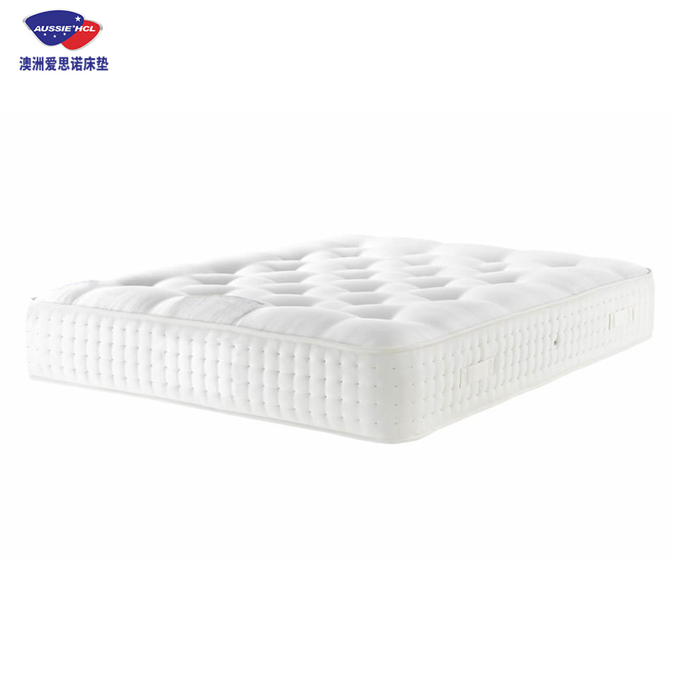 Sleepwell fireproof double pillow top king size super soft foam sponge compressed pocket spring use hotel mattress