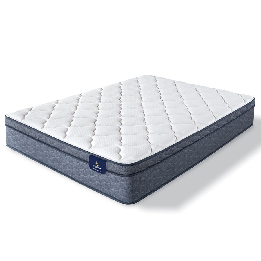 The best factory wholesale stock roll sleeping well full inch mattresses euro top king double gel memory foam spring mattress