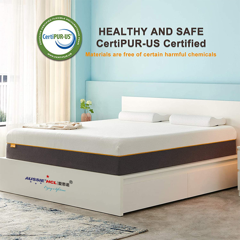 Classic Brand Ventilated 12 Inch thick Mattress CFR1633 BS7177 fire proof Certified cooling gel memory foam mattress