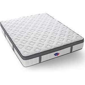 The best factory wholesale stock roll sleeping well full inch mattresses euro top king double gel memory foam spring mattress