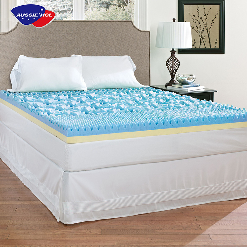 customized topper mattress and pad mattress filling with latex and convoluted memory foam with removable cover