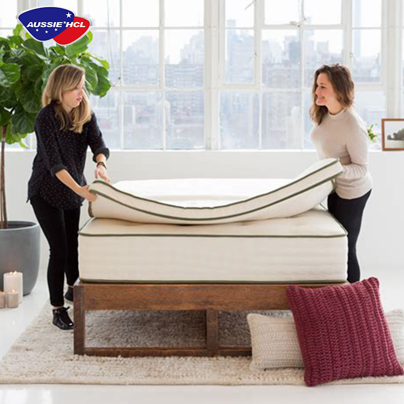 customized topper mattress and pad mattress filling with latex and convoluted memory foam with removable cover