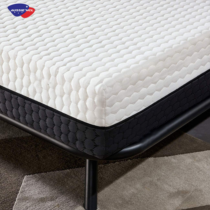 Flippable soft king full size sponge mattress in a box factory price firm high density swirl gel memory rebonded foam mattress