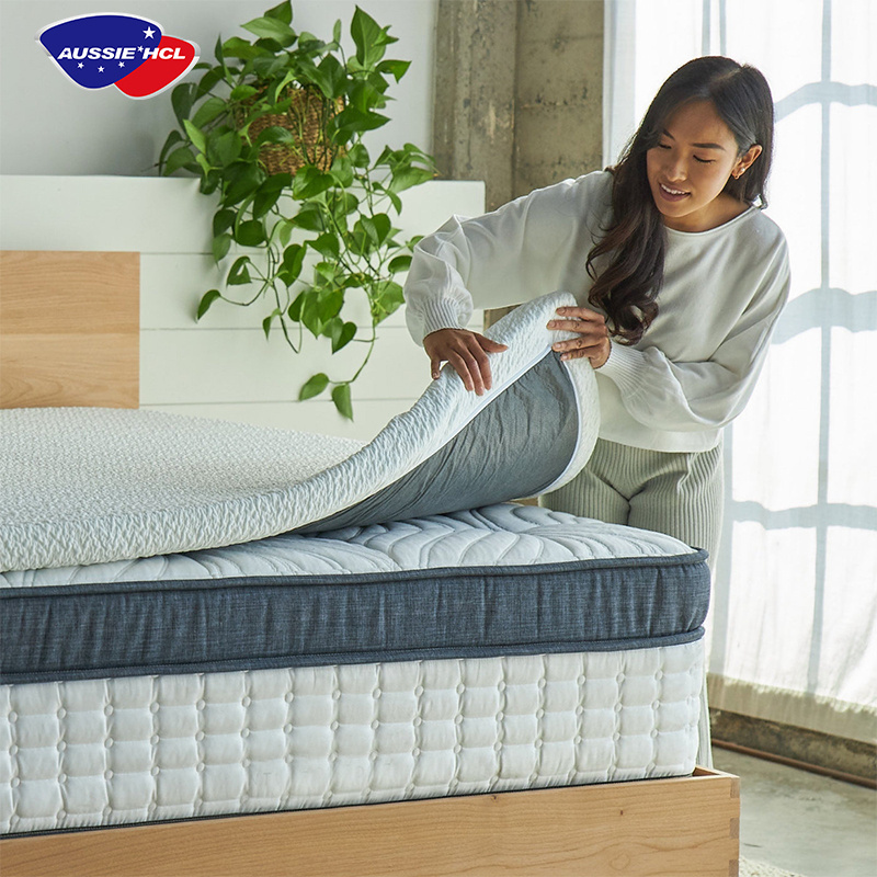 customized topper mattress and pad mattress filling with latex and convoluted memory foam with removable cover