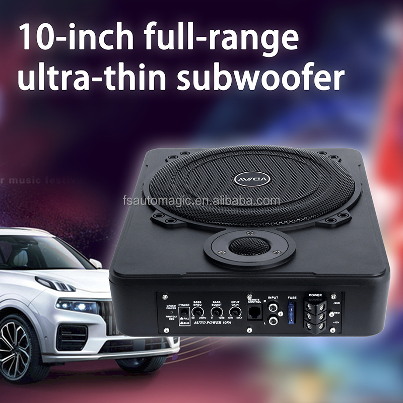 Auto Magic Cube QD106 high performance car audio 10 inch under sea audio speaker subwoofers with amp