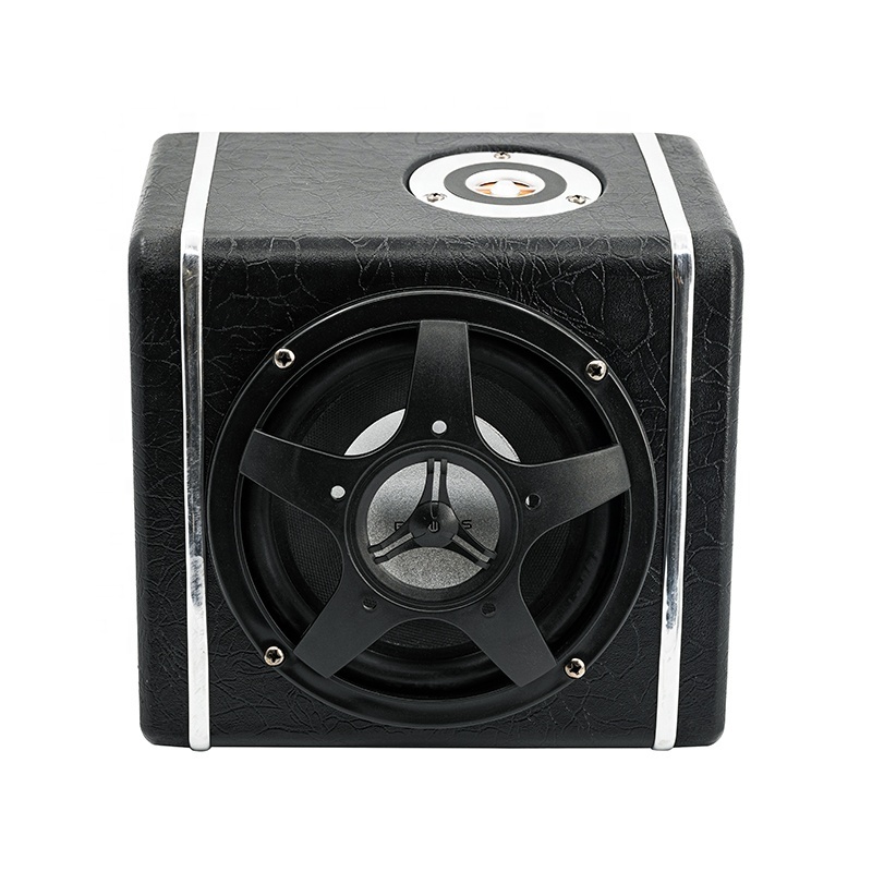 QMF-T6-50W High performance car active full audio sound subwoofer box portable 6 inch trapezoid auto subwoofer