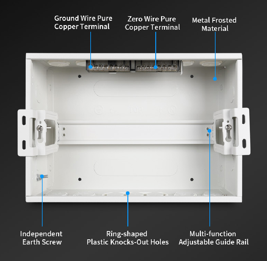 BAILI A8L 32way  Stainless steel panel wall mounted electrical Control Panel  board Distribution Box