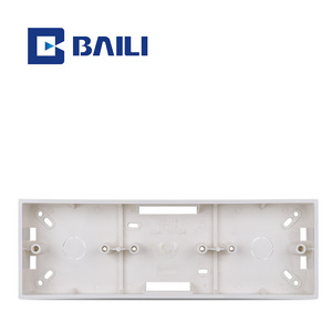 Baili 86 type L3 PVC surface mounting  Electrical  white switch socket box 1 gang 2 gang 3 gang 86 junction box