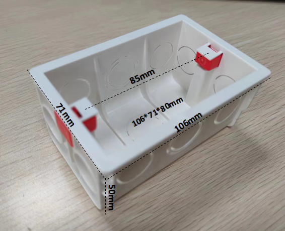 Baili 118 type 50H PVC mounting  box Electrical enclosure white switch socket  box junction box