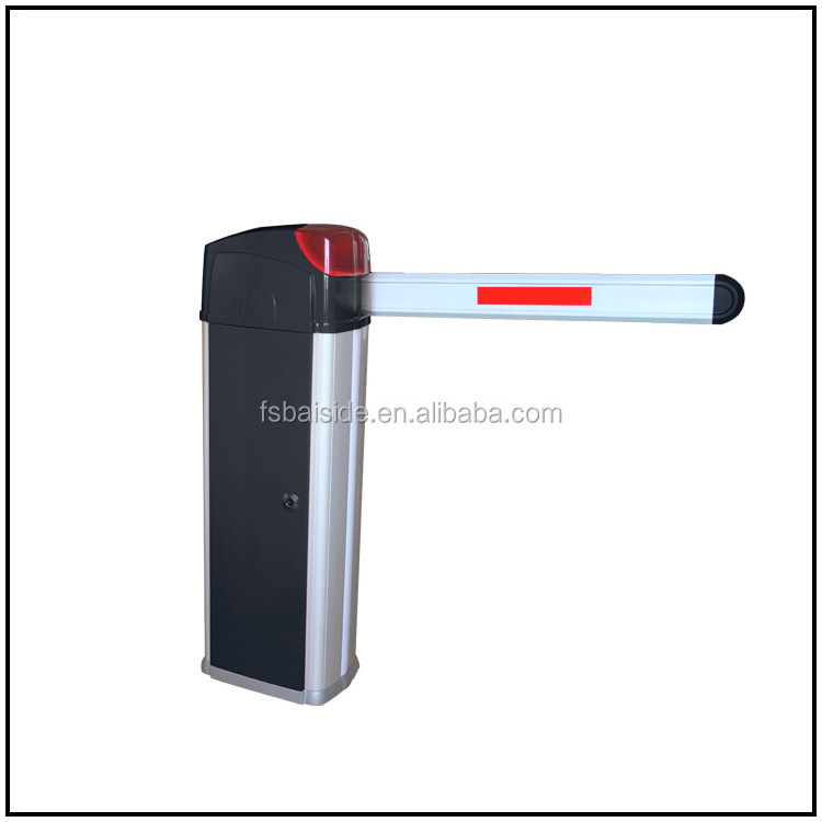 automatic road barrier gate for vehicle parking with alarm traffic light