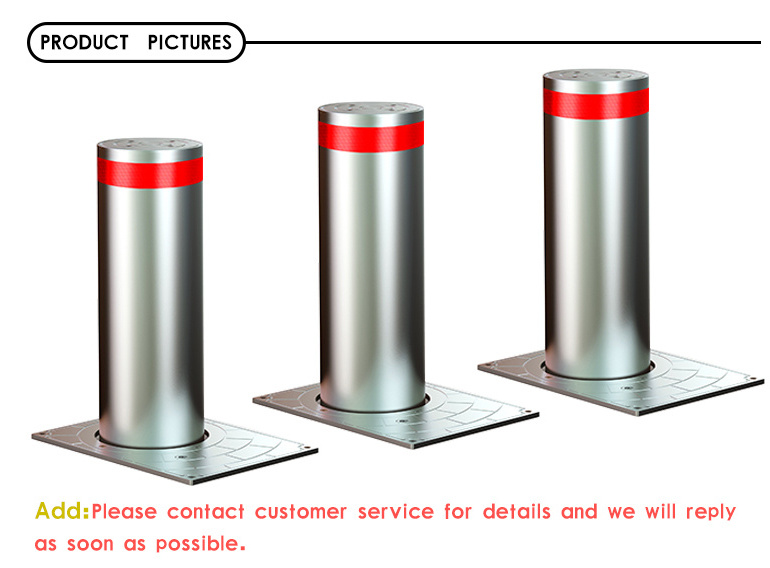 CE Approved Stainless Steel Automatic Electric Retractable Rising Hydraulic Bollard Road Traffic Bollard for security