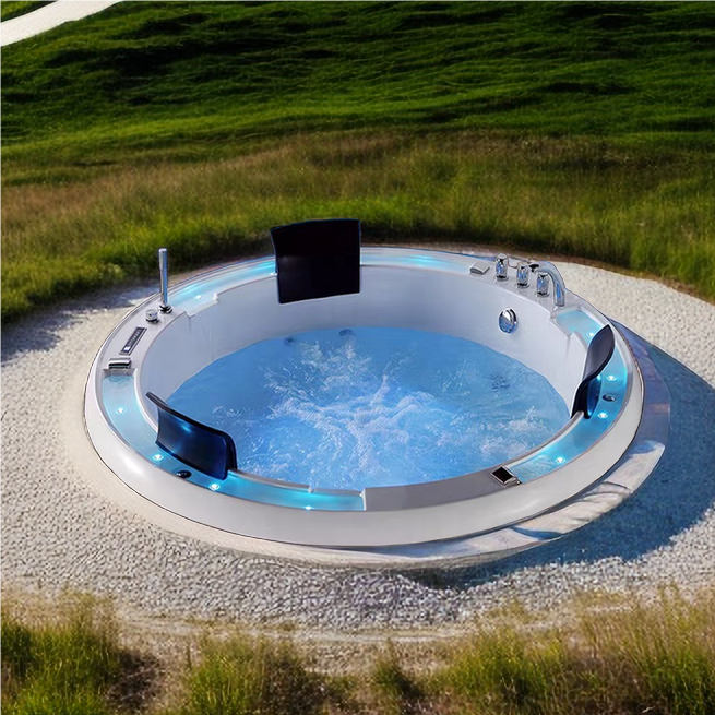 Automatic  Underground Spa/ Outdoor Round Spa/ Round Acrylic Drop-in Inground Two Person Bathtub