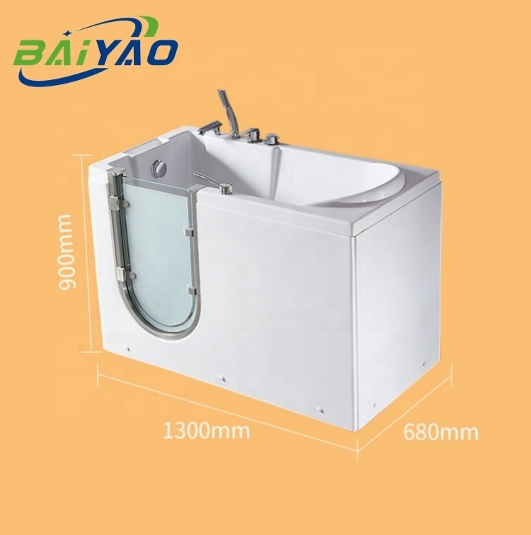 High-end 1 Person Walk In Tub Shower Combo Bathtub Acrylic Full Baby Spa Bathtub With Shower