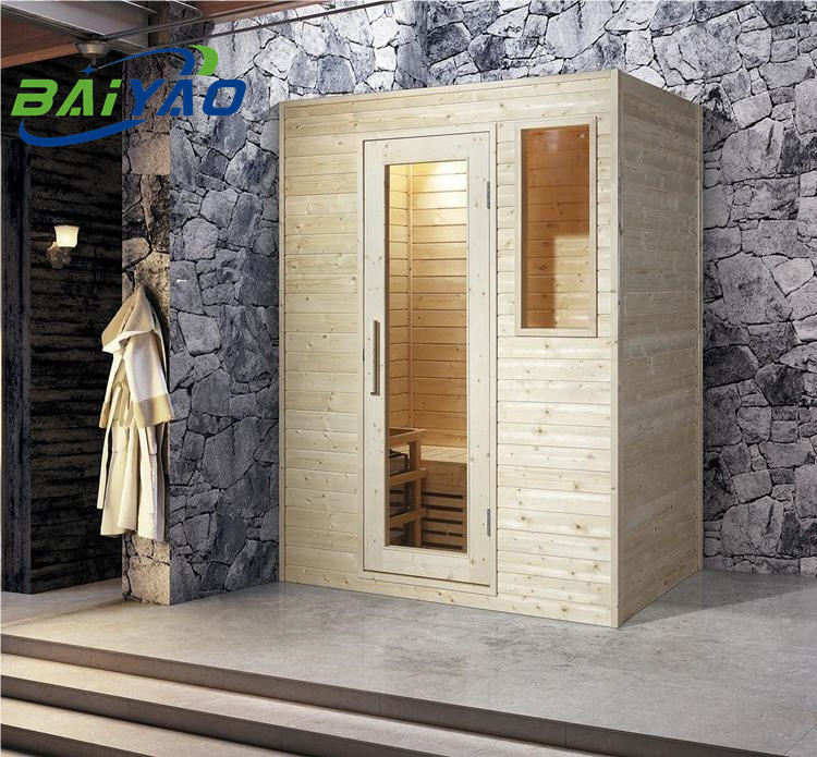 2 Person Portable Indoor Far Infrared Sauna  Half Body Hemlock Sauna Room for Home Use