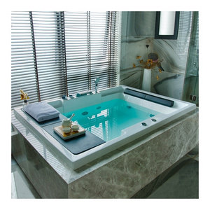 Hot Sale 2 Person Bathtub Acrylic Spa Yacuzzi Hydro Massage Balboa Hottub Luxury 1800MM Whirlpool Bathtubs