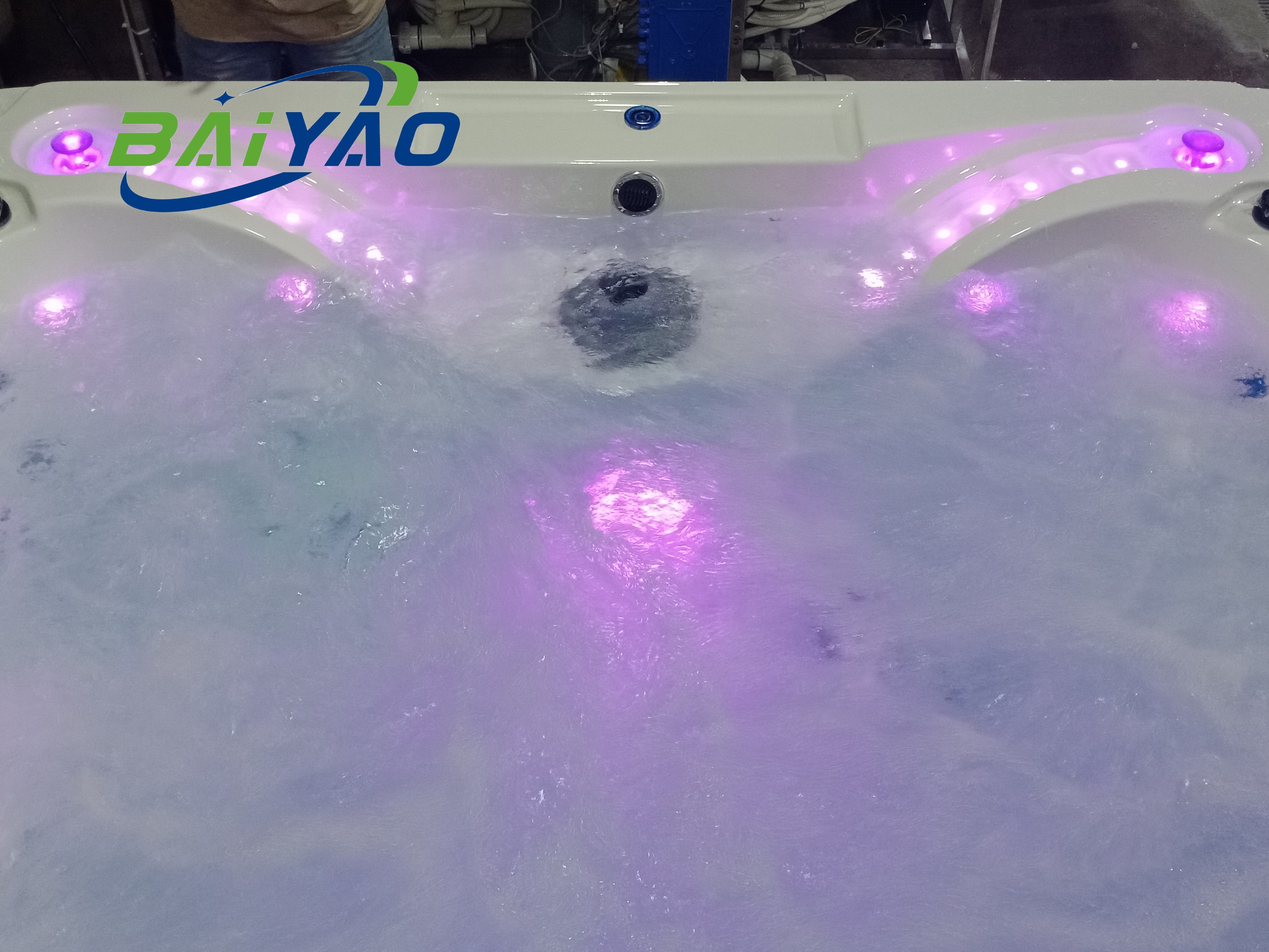 Europe Hot Sale Tub 140 Jets Outdoor Spa Jakuzzy 4 People With Automatic Balboa Control Pure Acrylic Garden  Bathtub