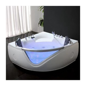 Modern Acrylic Jakuzzi Indoor Bathtub Hydromassage 2 person Glass Double For Whirlpool Jaccuzi Spa Bathtub